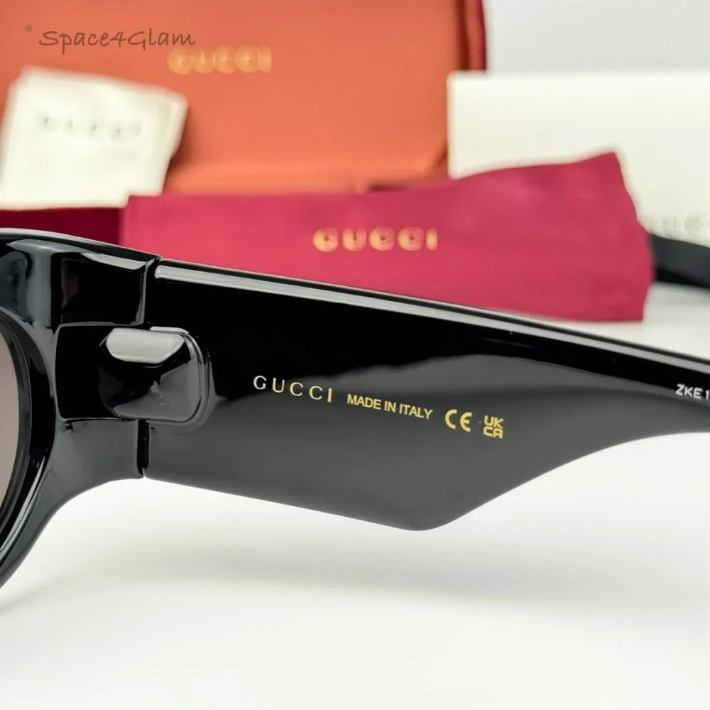 Gucci Men Sunglasses Black Grey Oval GG1544S 001 BRAND NEW